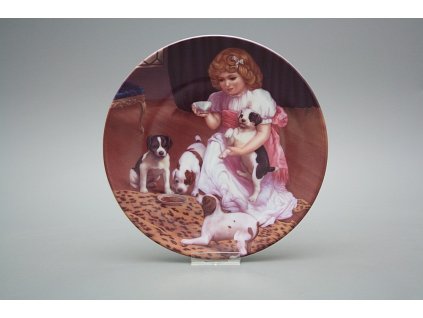 Talíř Country Childhood - Lovely Puppies č. 1