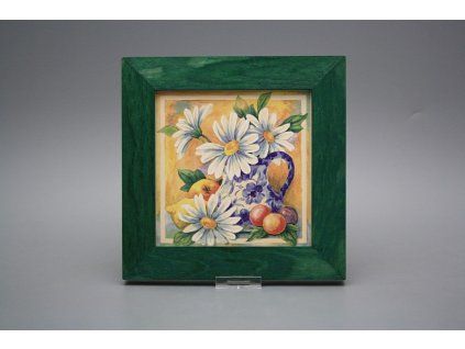 Obrázek 20x20cm Blue Gingham Flowers eZLB č. 1