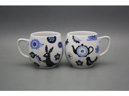 Hrnek Baňák 0,3l Patchwork Forest Blue BB č. 1