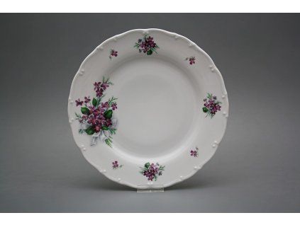 Talíř mělký 25cm Ofélie Viola s mašlí KBB č. 1