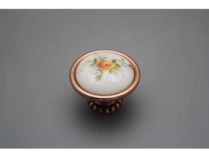 Rustikální úchytka Bohemia 40mm Čajové růžičky CU č. 1