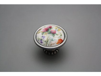 Rustikální úchytka Bohemia 40mm Kvetoucí louka FV č. 1