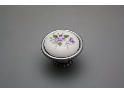 Rustikální úchytka Bohemia 40mm Scatter Violets FV č. 1