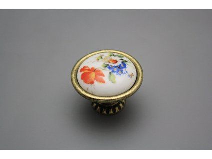 Rustikální úchytka Bohemia 40mm Polní kvítí č. 1