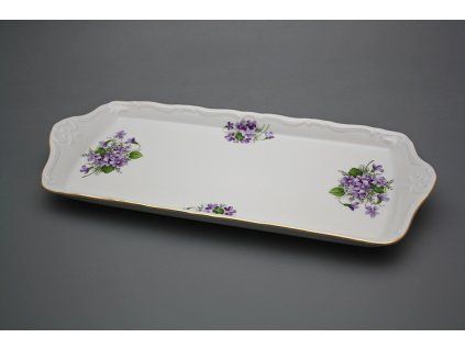 Podnos čtyřhranný 38cm Marie Louise Fialky EGL č. 1
