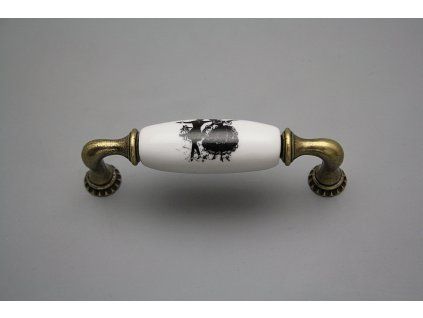 Rustikální úchytka Bohemia 96mm Rokokové panenky č. 1