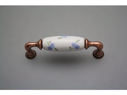 Rustikální úchytka Bohemia 96mm Pomněnky Házenky CU č. 1
