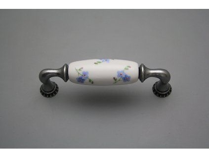 Rustikální úchytka Bohemia 96mm Pomněnky Házenky FV č. 1