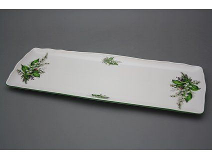 Podnos čtyřhranný 45cm Rokoko Konvalinky ZL č. 1
