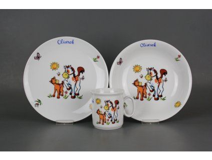 32573 detska jidelni souprava ponny