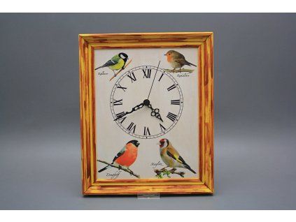 Nástěnné hodiny 25x30cm Ptačí svět cHM č. 1