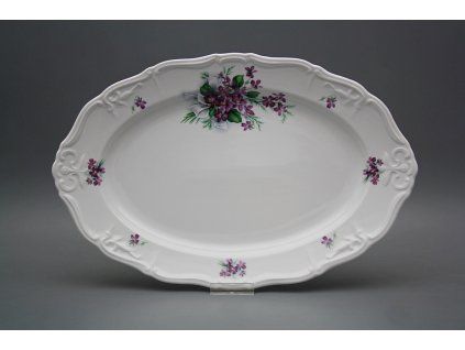 Ovál 34cm Marie Louise Viola s mašlí KBB č. 1