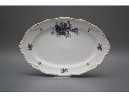 Ovál 32cm Marie Louise Viola s mašlí KGL LUX č. 1