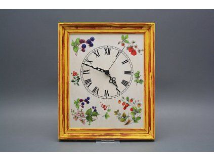 Nástěnné hodiny 25x30cm Lesní plody cHM č. 1