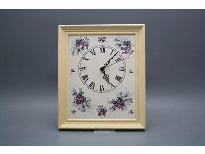 Nástěnné hodiny 25x30cm Viola s mašlí cPB č. 1