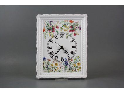 Luxusní porcelánové hodiny Kvetoucí louka BB č. 1