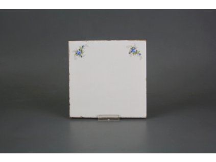 Obklad Forli Blanco 15x15cm Světlemodré růžičky X č. 1