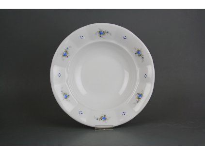 Talíř hluboký 24cm Benedikt Světlemodré růžičky A4T ABB č. 1