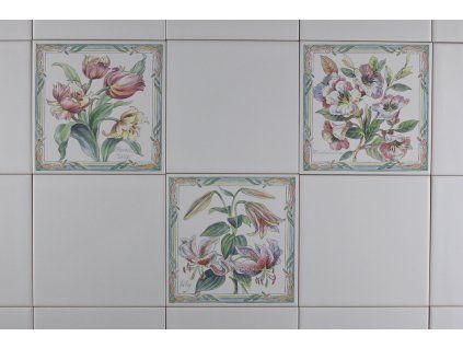 Sada obkladů 15x15cm 3dílná Botanical Plants WL č. 1