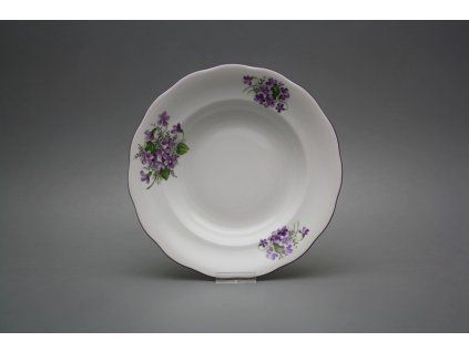 Talíř hluboký 23cm Alaska Fialky CFL