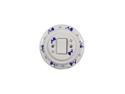 Porcelánový kolébkový vypínač č. 7 kompletní dec.01.01MM BBB