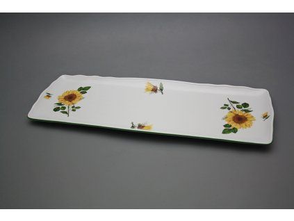 Podnos čtyřhranný 45cm Rokoko Slunečnice ZL č. 1