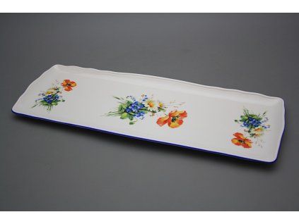 Podnos čtyřhranný 45cm Rokoko Polní kvítí AL č. 1