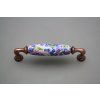 Rustikální úchytka Bohemia 128mm Pomněnky Chintz CU č. 1