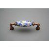 Rustikální úchytka Bohemia 96mm Pomněnky Chintz CU č. 1