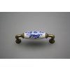 Rustikální úchytka Bohemia 96mm Blue Floral č. 1